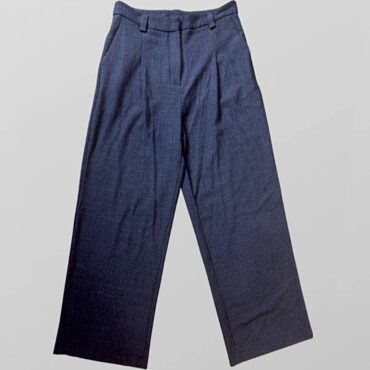 RENUAR מכנסיים מחויטים רחבים בכחול עם לייקרה מידה 42