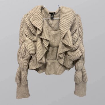 Hm עליונית/קרדיגן סריג מלמלות אנגורה וצמר ואנגורה קצרצרה  מידה S מצב חדש!