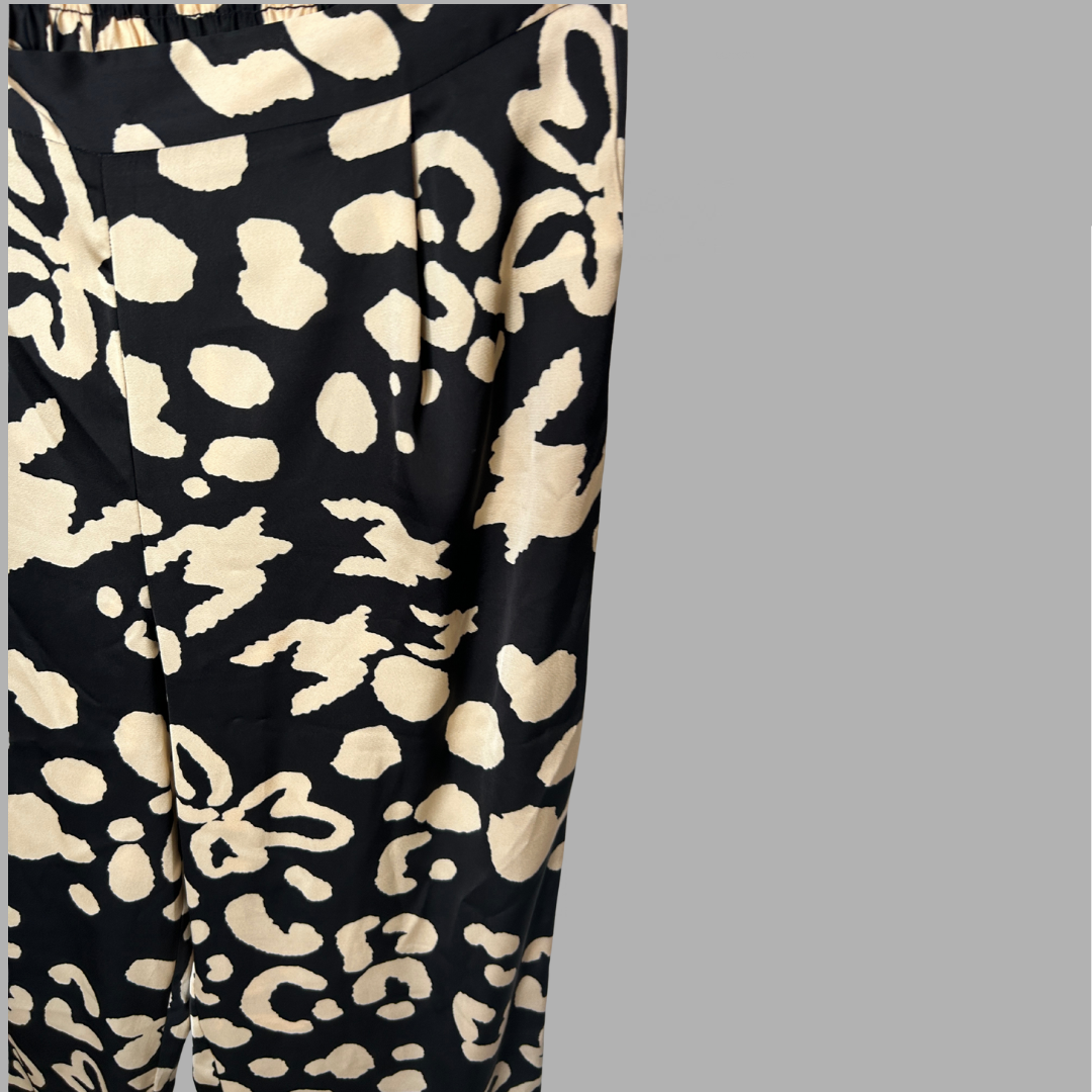 PRIMARK מידה 42 מכנסי סאטן רחבים נשפכים עם גומי מאחורה – תמונה 2