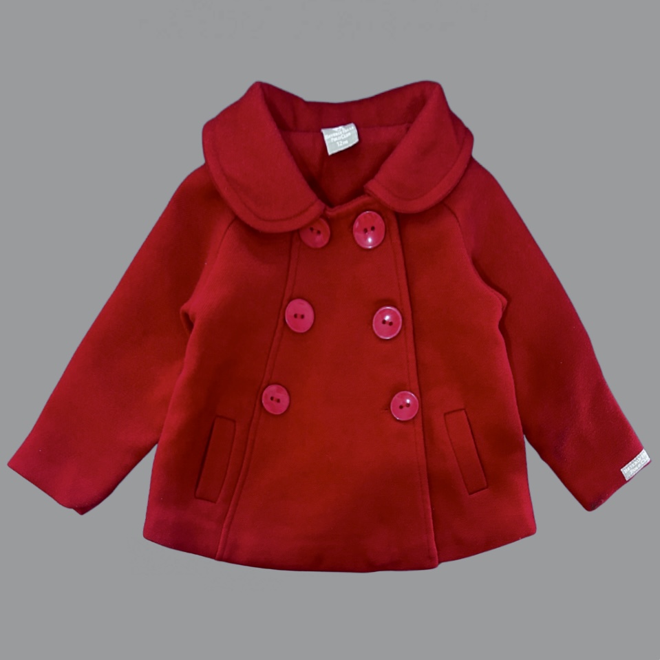 Polo Club מעיל אדום מחויט לילדות מידה 12m