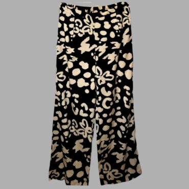 PRIMARK מידה 42 מכנסי סאטן רחבים נשפכים עם גומי מאחורה