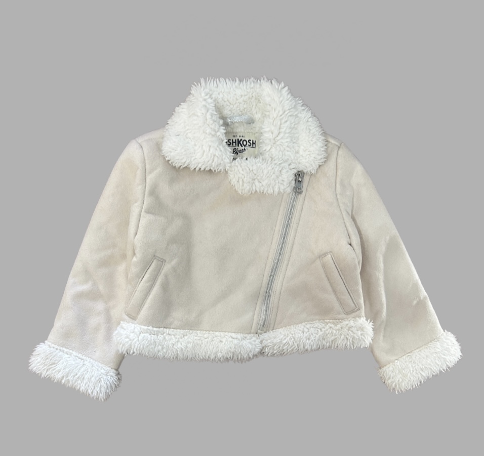 קולקציית ילדות! מעיל דמוי זאמש קטיפתי ניוד מידה 24m עם פרווה פנימית – תמונה 3