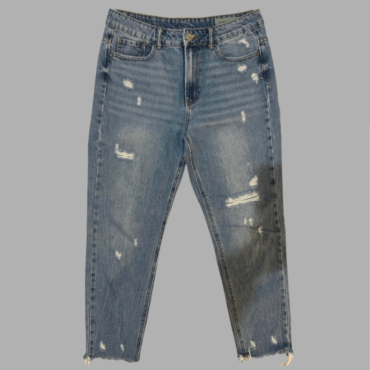 Twentyfourseven ג׳ינס MOM מידה 38 גזרה גבוהה קרעים עדינים, מצב חדש!