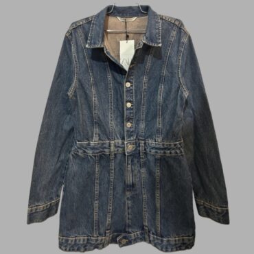 ZARA עם טיקט! שמלת ג׳ינס מידה M מכופתרת כחולה