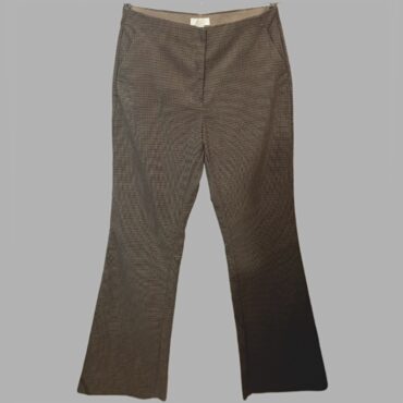 H&M מכנסיים מחויטים לייקרה ׳פפיטה׳ מידה 42 גזרה מתרחבת (פדלפון) גזרה גבוהה גומי פנימי במותן, בצבע חום מצב חדש!