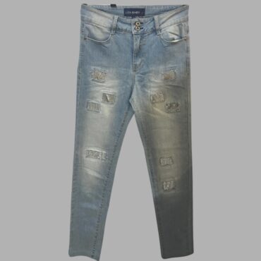 GOLBARY ג׳ינס סקיני אבנים מידה 36 גזרה גבוהה, מצב כמו חדש!