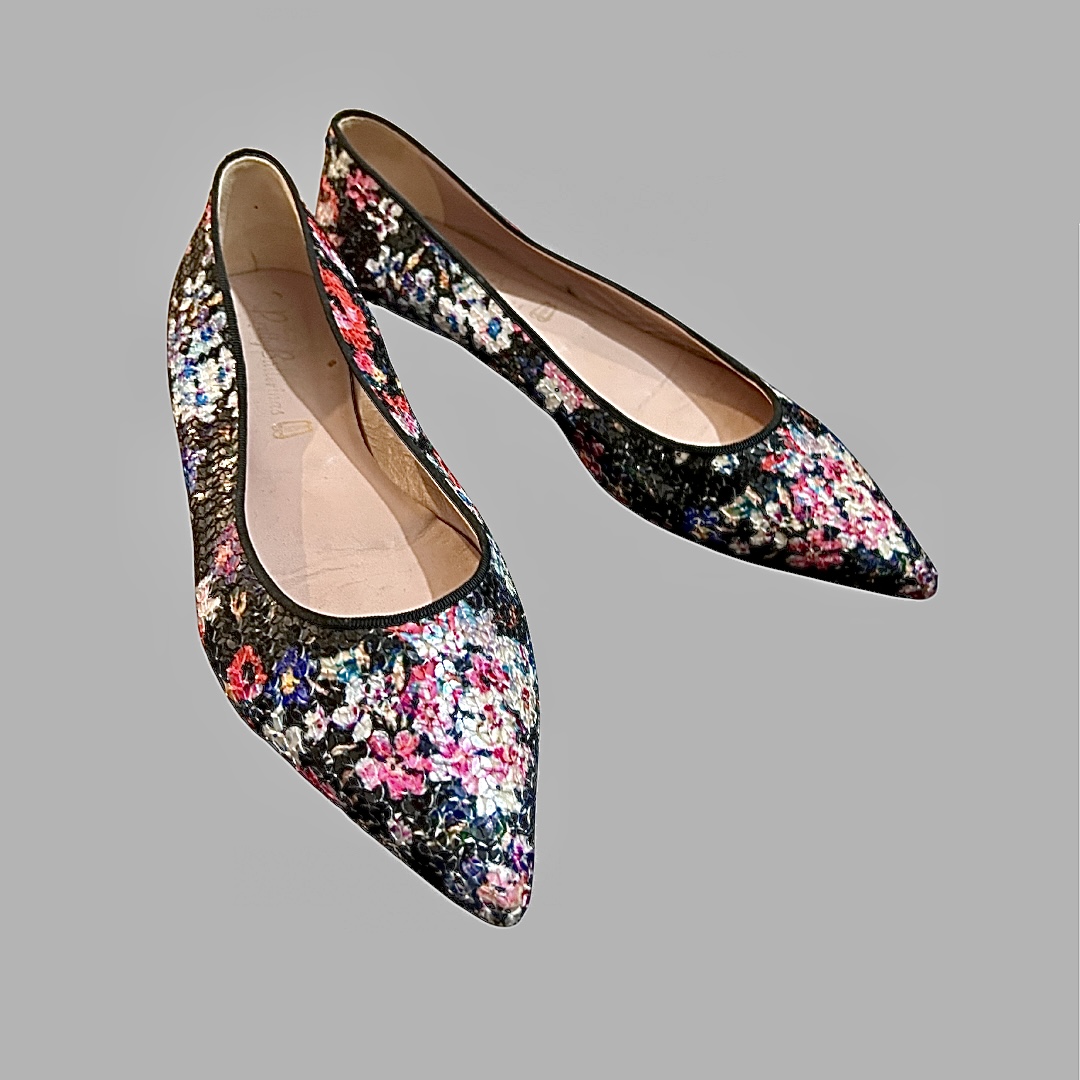 Pretty Ballerinas חדשות! נעלי בובה פאייטים צבעוניים סגנון בלרינה מידה 37