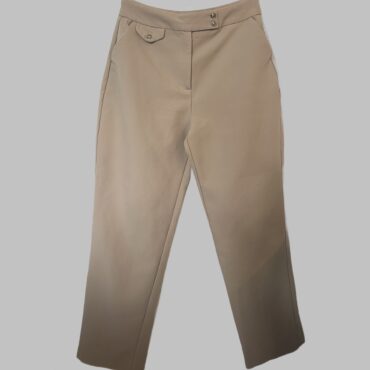 RESERVED מכנסיים מחויטים מידה 42 גזרה גבוהה וקלאסית צבע בז׳