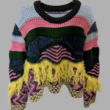 ZARA סריג אוברסייז (לא ארוך) מידה S מחמם זוהר וצבעוני אך יתאים גם עד XL מצב כמו חדש!