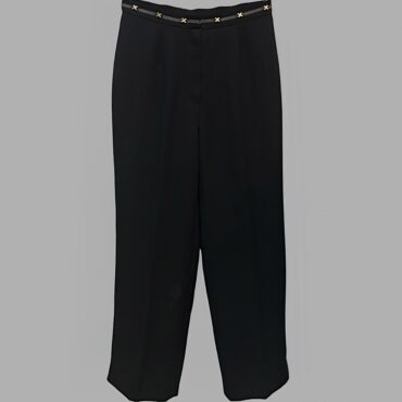 Focus 2000 מכנסיים שחורים מחויטים מידה M גזרה גבוהה עם ניטים במותן ובטנה נעימה. מצב חדש!