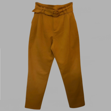 ZARA מכנסיים מחויטים כאמל מידה M גזרה גבוהה עם חגורה. כמו חדש