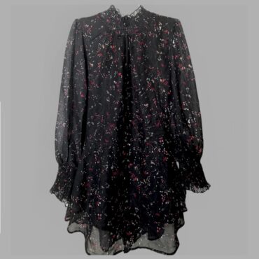 שמלת מיני שיפון פרחונית עם מכנסון למטה מידה S