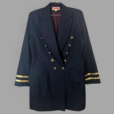 Young fashion וינטג׳ ג׳קט כחול מידה M בסגנון טייסים