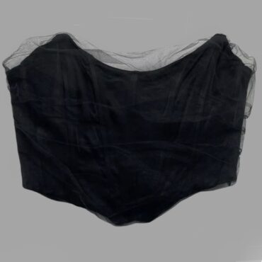 ZARA מחוך שחור קרופ טול מידה S עם קרסים מחזיקים. רוכסן בצד . כמו חדש