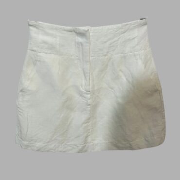 RENUAR חצאית פשתן לבנה מידה 36 מצב כמו חדש