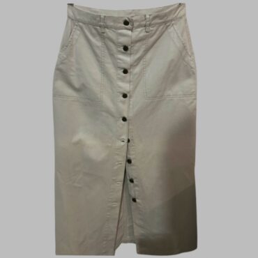 ׳ראש אינדיאני׳ חצאית מידי כפתורים בבז׳ מידה 42 מצב כמו חדשה