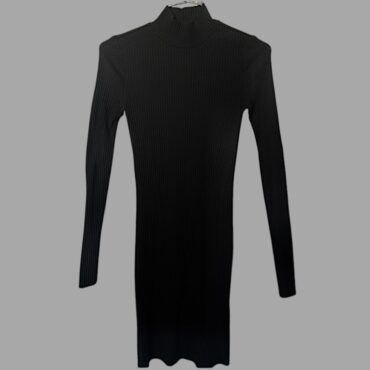 H&M שמלת סריג שחורה מידה XS גולף צמודה לייקרה. מצב כמו חדש!