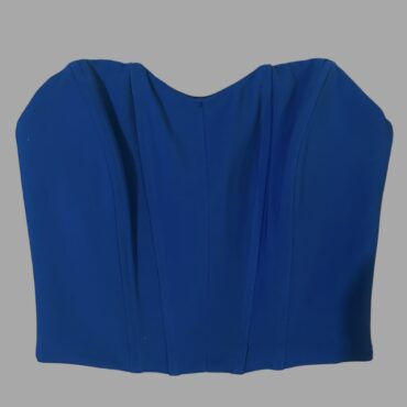 Twentyfourseven מחוך כחול קרופ מידה XSעם קרסים בד לייקרה אלגנטי. מצב חדש