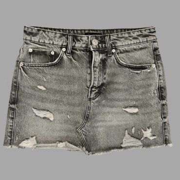 ZARA חצאית ג׳ינס אפורה מידה S ( מותן 75 ס״מ) כמו חדשה!