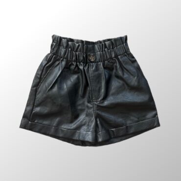 מכנסי דמוי עור קצרים בגזרה גבוהה!  Tfs XS