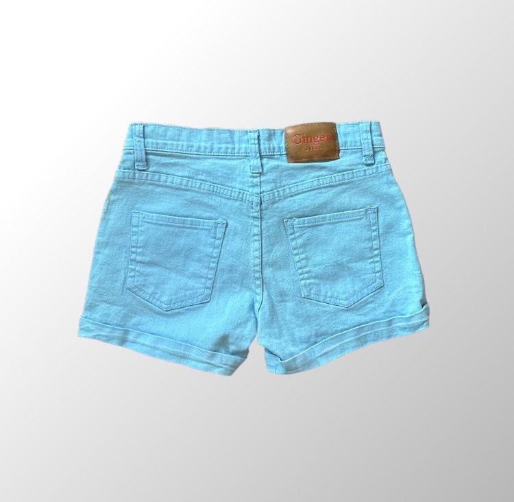 חדשים - מכנסי לייקרה קצרים בצבע תכלת! גזרת אמצע! מידה S