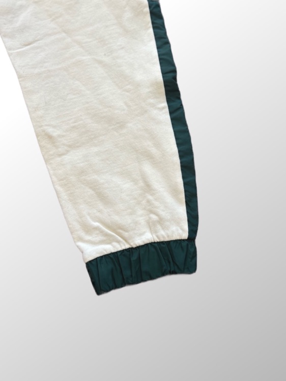 ZARA מכנסי טרנינג בשילוב ניילון בצדדים בצבע ירוק S – תמונה 2