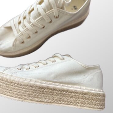 סניקרס בד פלטפורמה קש H&m