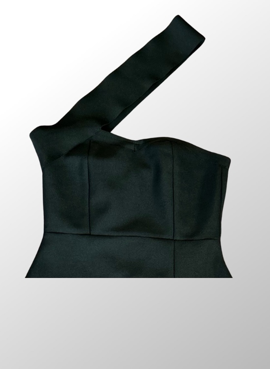 שמלת מידי מחטבת ומחמיאה! בד אוסף! עם שסע צידי מידה M – תמונה 2