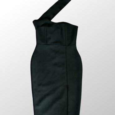 שמלת מידי מחטבת ומחמיאה! בד אוסף! עם שסע צידי מידה M