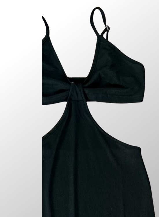 שמלת מידי פתחים! מבד ריב לייקרה וכתפיות מתכווננות! מידה S – תמונה 3